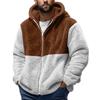 Men'S Winter Zipper Hooded Fleece Sweatshirt With Patch Pocket Casual Jacket