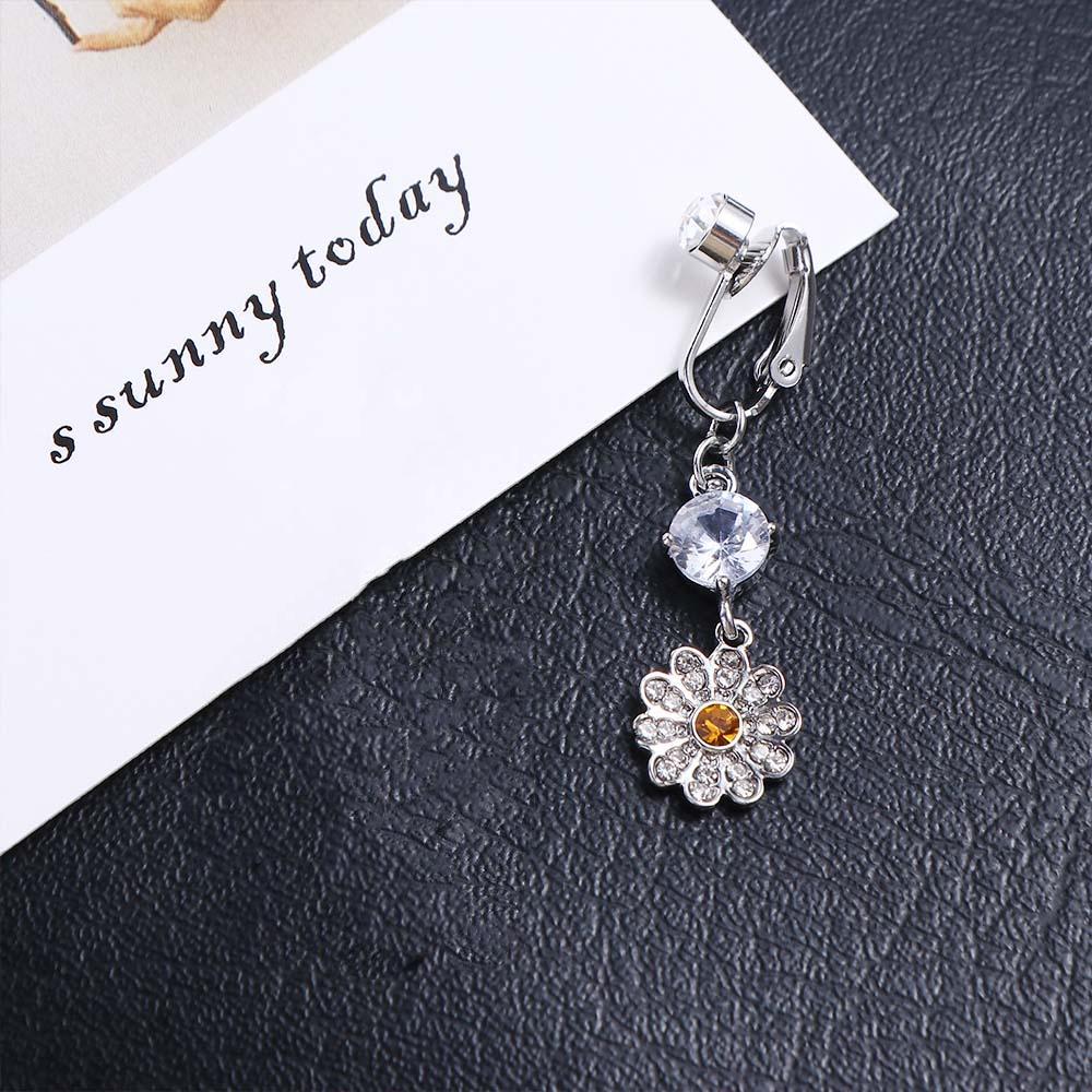 Schmuckgeschenke Strass Bauchnabelring Fake Bauchnabelpiercing Geometrischer Bauchnabelring Bauchnabelpiercing