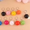 Creative Pickleball Racket Metal Keychain Colorful Hollow Golf Ball Keychains Pickle Dink Ball Fans Party Gift Bag Pendant