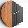 Irregular Abstract Industrial Style Wall Clock Simple Creative Big Wooden Quartz Wall Clock Living Room Bedroom Home Decoration