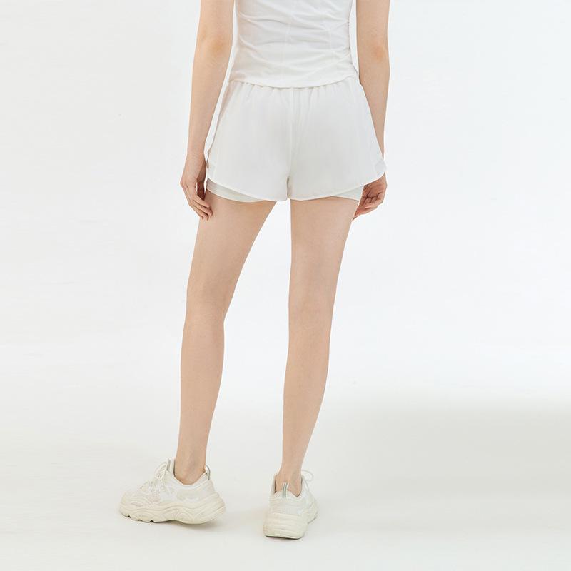 

Женские быстросохнущие шорты для йоги из двух частей Anjiu: Дышащий, Утягивающий, Эластичный, Защищающий от просвечивания. M