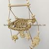 Parrot Toy Set: Perch Stand, Hammock, Climbing Net & Loofah Chew