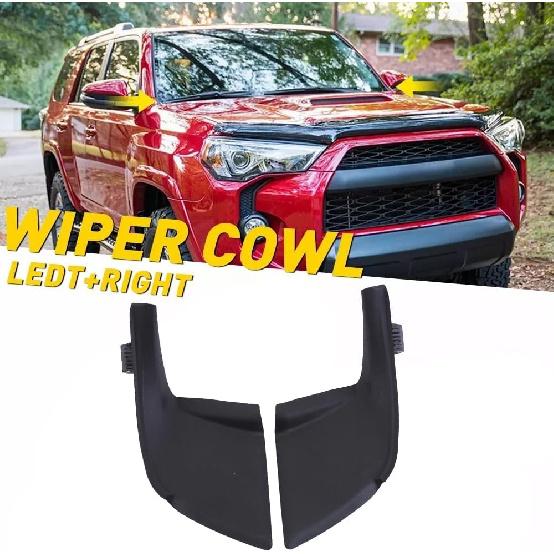 1 Paar Scheibenwischer-Kasten Seitenabdeckung Zierleiste Kompatibel für Toyota 4 Runner 2010-2023, 53867-35020 53866-35030 Kotflügel zum Wischerkasten Haubenseite Dichtung