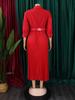 European & American Plus Size Women's Solid Color Dress - Fashionable & Stylish