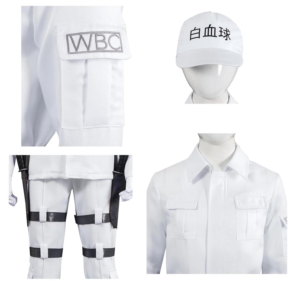 Cells at Cosplay Costume White Blood Cells for Kids Clothing Working Cells Costume Stage Clothing School Festival Cultural Festival Christmas