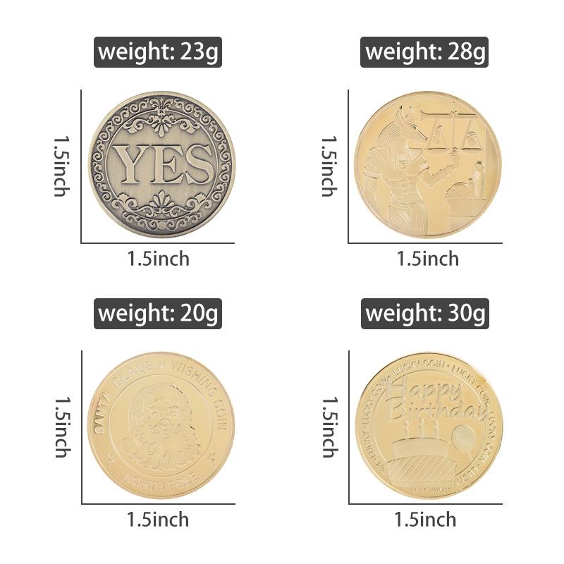 Yes or No Commemorative Coin Souvenir Non-currency Coins Game Prop Challenge Coins Christmas Collection