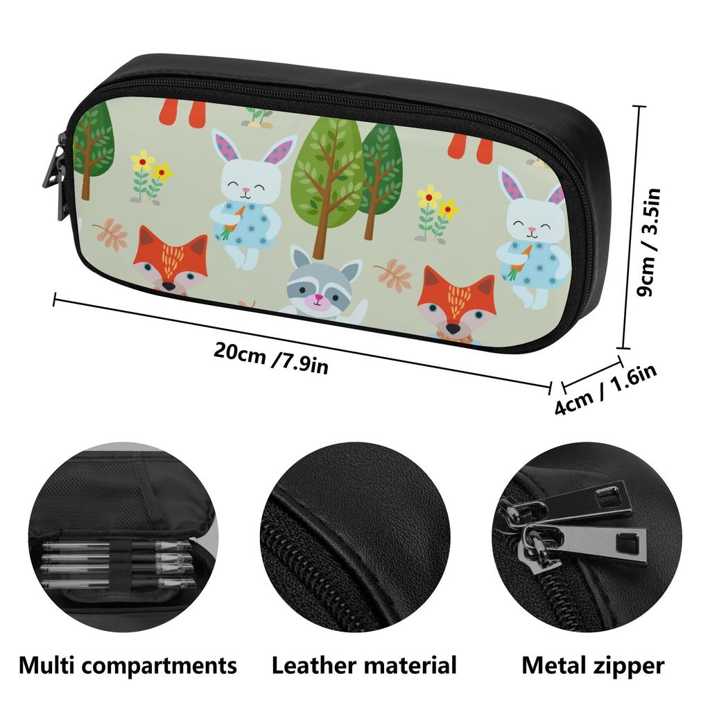 Smooth PU Leather Writing Tool Case with Easy Clean Surface for Work and Study Essentials for School Supplies and Business Use
