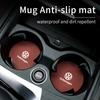 2pcs Car Leather Water Coaster Anti-slip Mats Bottle Cup Holder For Volkswagen VW Tiguan CC Jetta Polo Golf Passat T-ROC Touareg zf9