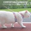 Cat Harness Leash Set Adjustable Puppy Harness Vest Escape Proof Set for Small Dogs Cats Breathable Durable Kitten Harnesses