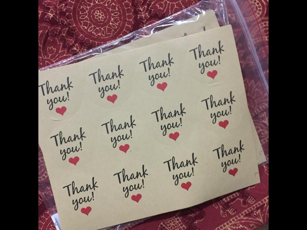 120 Pcs Thank You Stickers Labels Sealing Craft Wedding Favours Letters Card Gifts