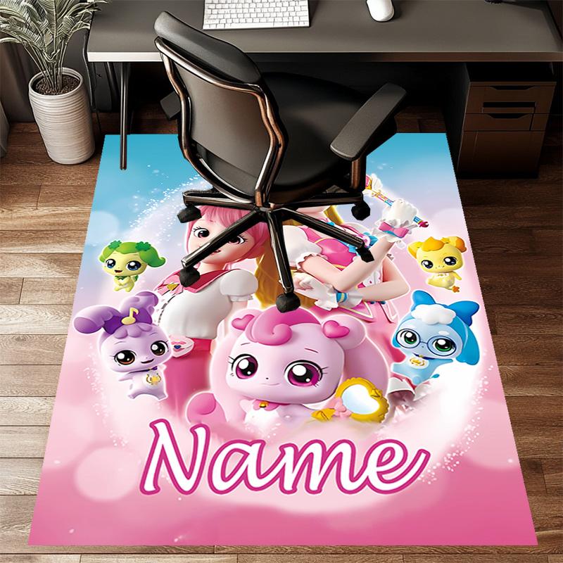 Custom Catch Teenieping Magic Sweethear Mat Personalized Name, Polyester Washable Indoor Entryway Rug, Gift for Christmas, Easter, Thanksgiving Day