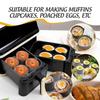 4/6Pcs Air Fryer Egg Poacher Cups Silicone Egg Cooker Mold Custard Tart Desserts Cake Baking Tools Muffin Cases Kitchen Supplies