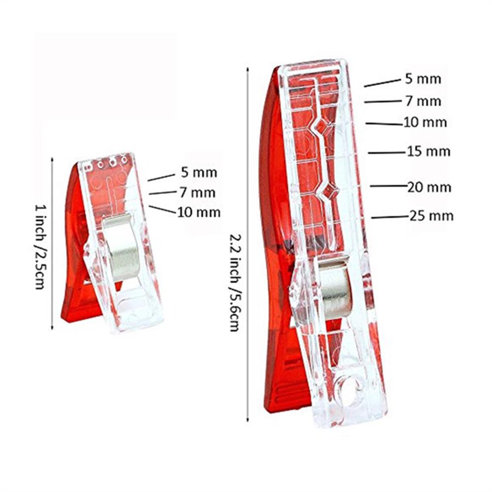 Mini Transparent Sewing Clips with White Strong Edging