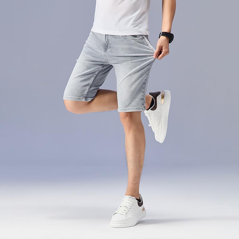 

Укороченные джинсы мужского кроя, прямого покроя, повседневные полубрюки, мужской привлекательный летний новый стиль 36