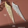 Ladies Light Luxury Gradient Color Long Tassel Shines Crystal Ear Drop