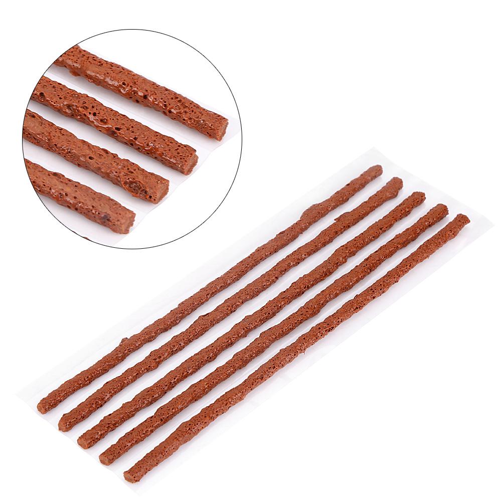 30pcs Brown Tubeless Tyre Tire Puncture Repair Seal Rubber Strips for Car Motorcycle 200*6mm