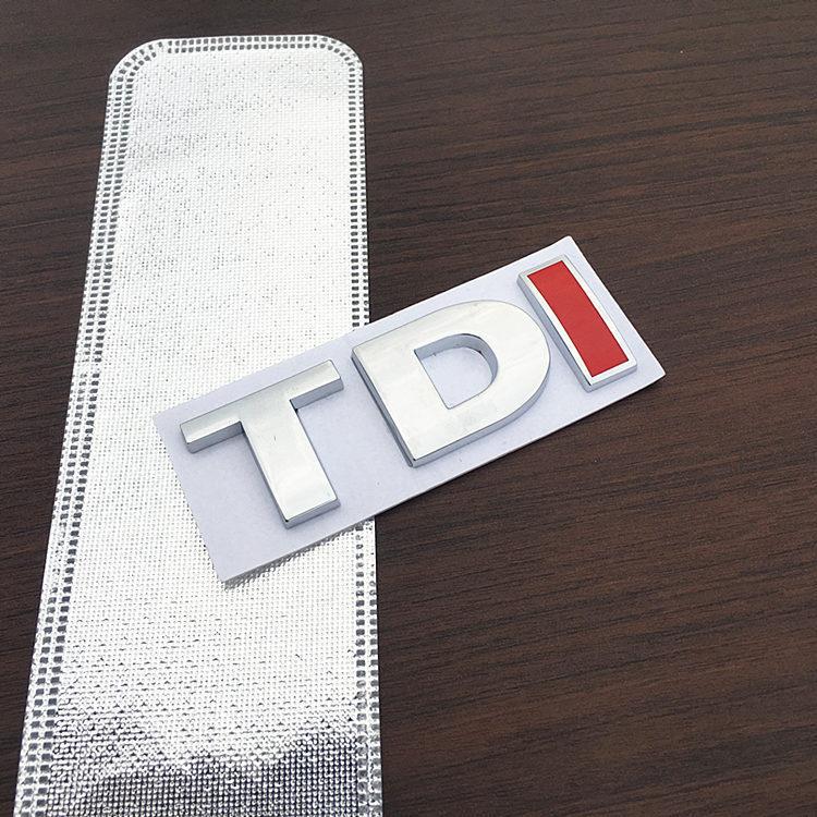 Car personality three-dimensional TDI letter metal sticker turbocharged mechanical supercharged tail car sticker body decoration sticker