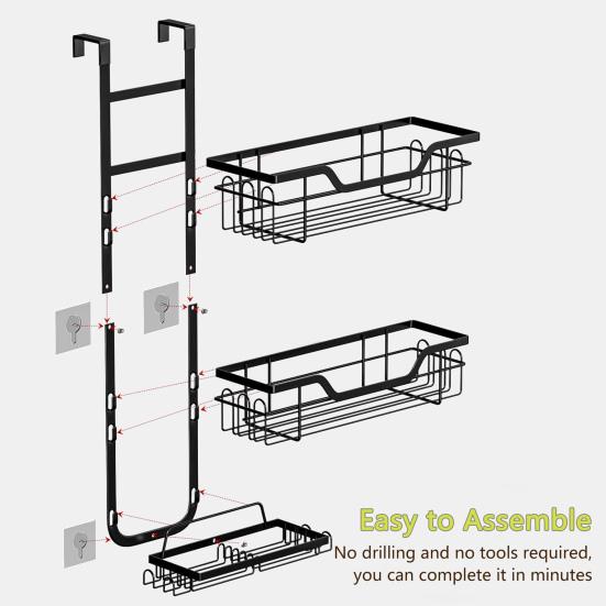Duschablage Badezimmerregal Starke Tragfähigkeit Einfache Montage 3 Etagen Rostfrei Dusche