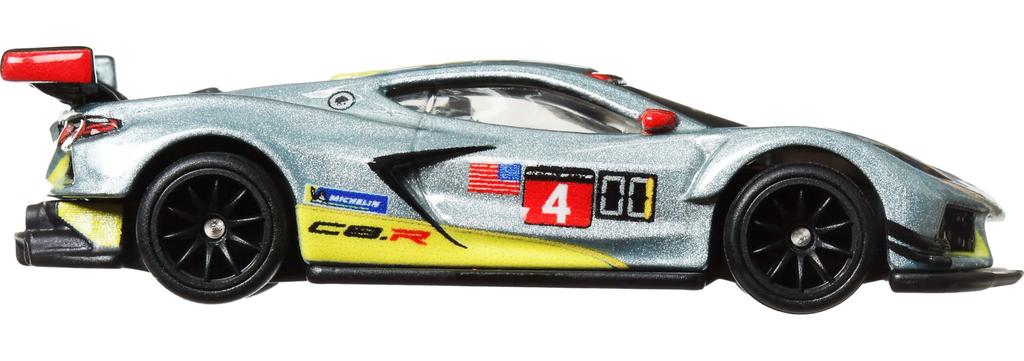 Hot Wheels Car Culture Race Day Corvette Vehicle Toy Diecast Model Ages 3 and Up C8.R Car, Gray, HRV95,