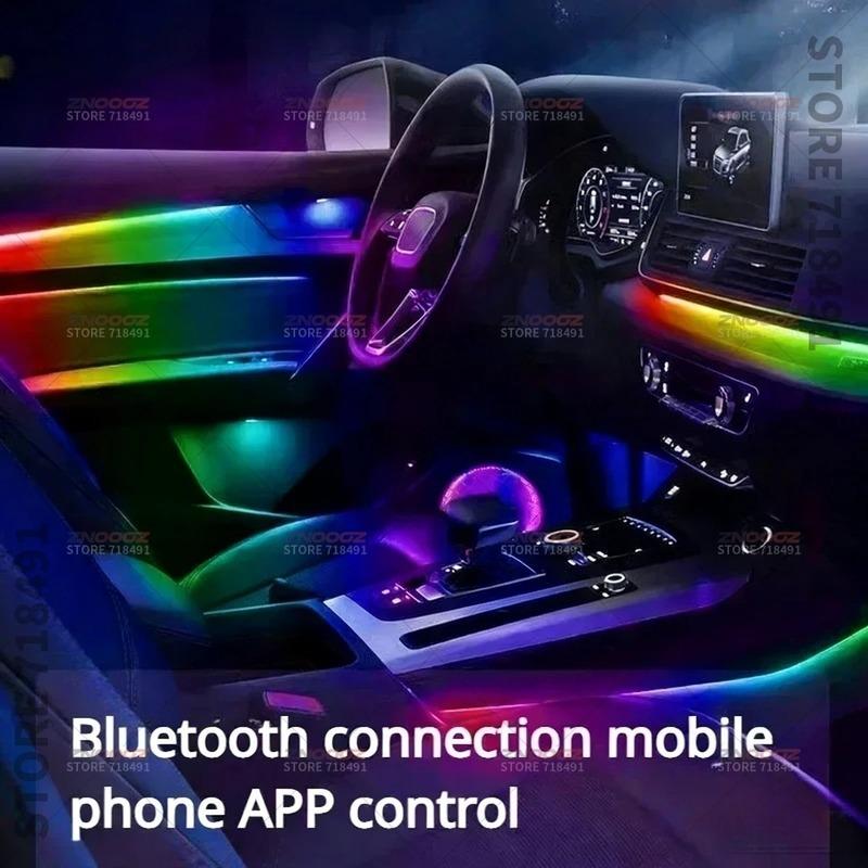 22in1 RGB Car Interior Acrylic Car Ambient Lights RGB Hidden Acrylic Strip Decoration Atmosphere Accessories For Silverado