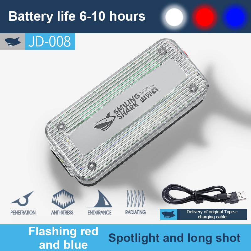 Outdoor Red Blue Strobe Light Police Light Warning Lights Usb Rechargeable Flashlight Shoulder Clip Flashing