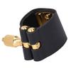 Leather And Metal Sax Mouthpiece Ligature Black Color Saxophone Ligature Strap  For Alto Saxophone