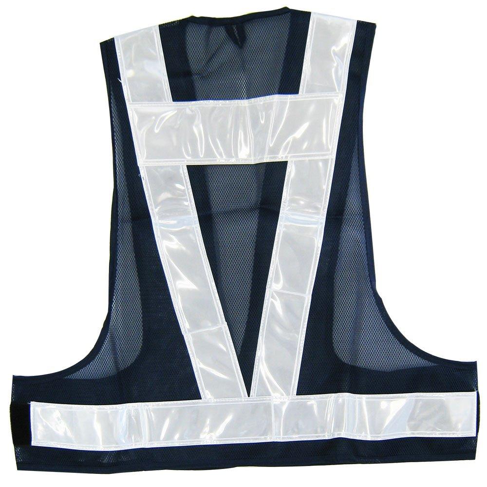 Mizukei Useful Safety Free Navy Blue Mesh with White Reflective 50mm 5917502 Vest, Size, Tape, Wide,