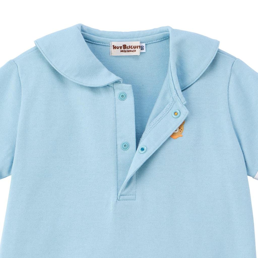 Tricou pentru copii HOUSE, cu guler marinaresc, mânecă scurtă, băieți și fete, albastru furtună, 90 cm [BISCUIȚI MIKI], 72-5203-146