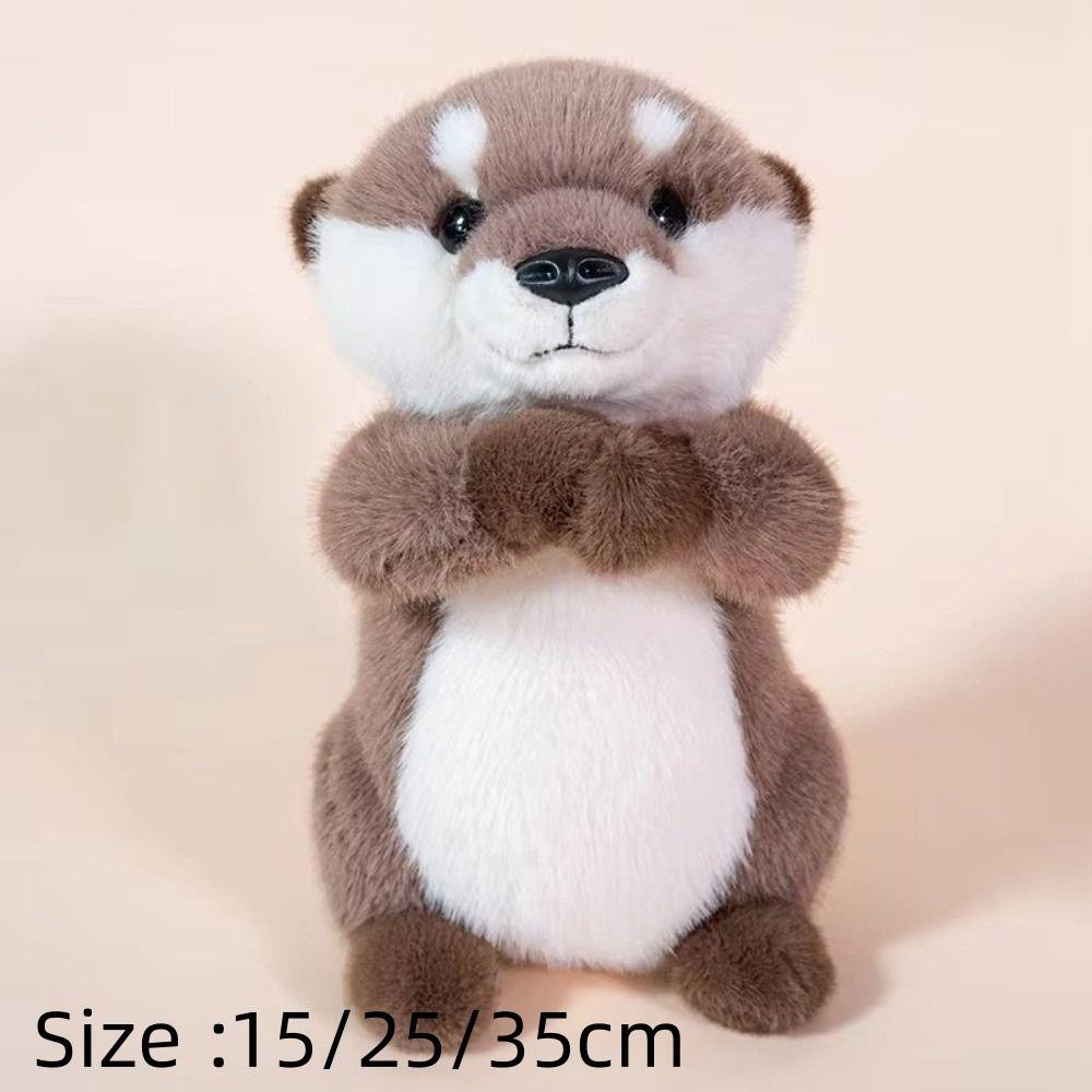 Cute Cartoon Otter Plush Toy 15/25/35cm Fluffy Otters Plushies Doll  Children's Birthday Gifts