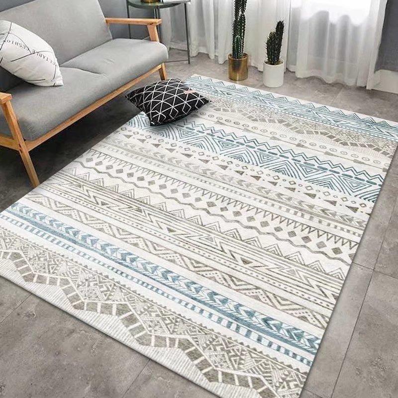 Bohemian Flannel Area Rug Non-Slip Living Room Carpet Vintage Pattern Floor Mat for Cozy Bedroom Home Decor Its Very Beautiful