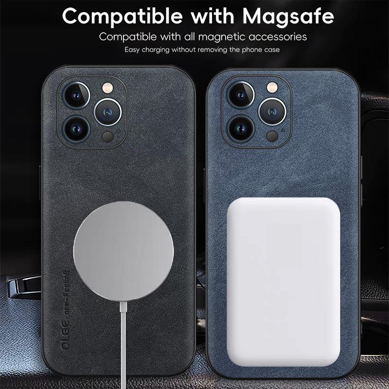 Magnetic Retro Leather Soft Case For iPhone 14 Pro Max iPhone14 Pro Max Plus 5G Wireless Charging Phone Case Cover