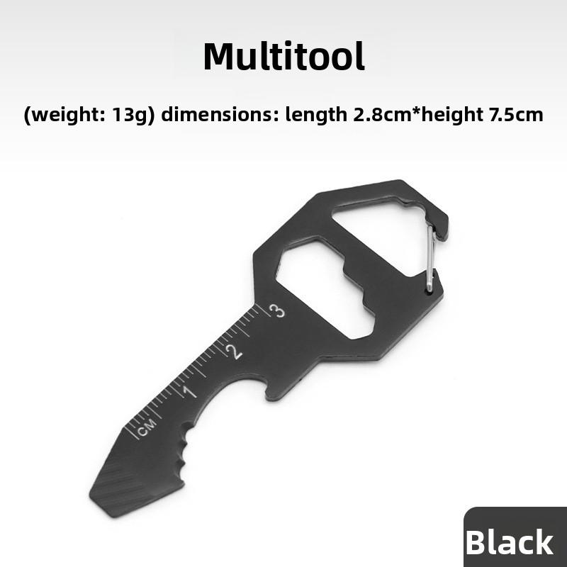 Cassette EDC Tool Card Multifunctional Keychain Bottle Opener Hexagon Pendant Portable Screwdriver Mini Tool