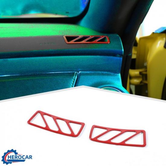 Side Dashboard A-pillar Air Vent Cover Trim Frame For Chevrolet Camaro 10-15 Red