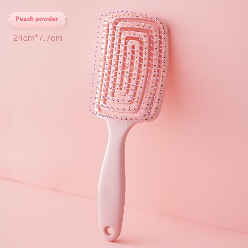 Volumizing Hair Brush for High Crown and Scalp Massage, Bent Rake Comb for Detangling Curly Hair, Cleaning & Styling Tool