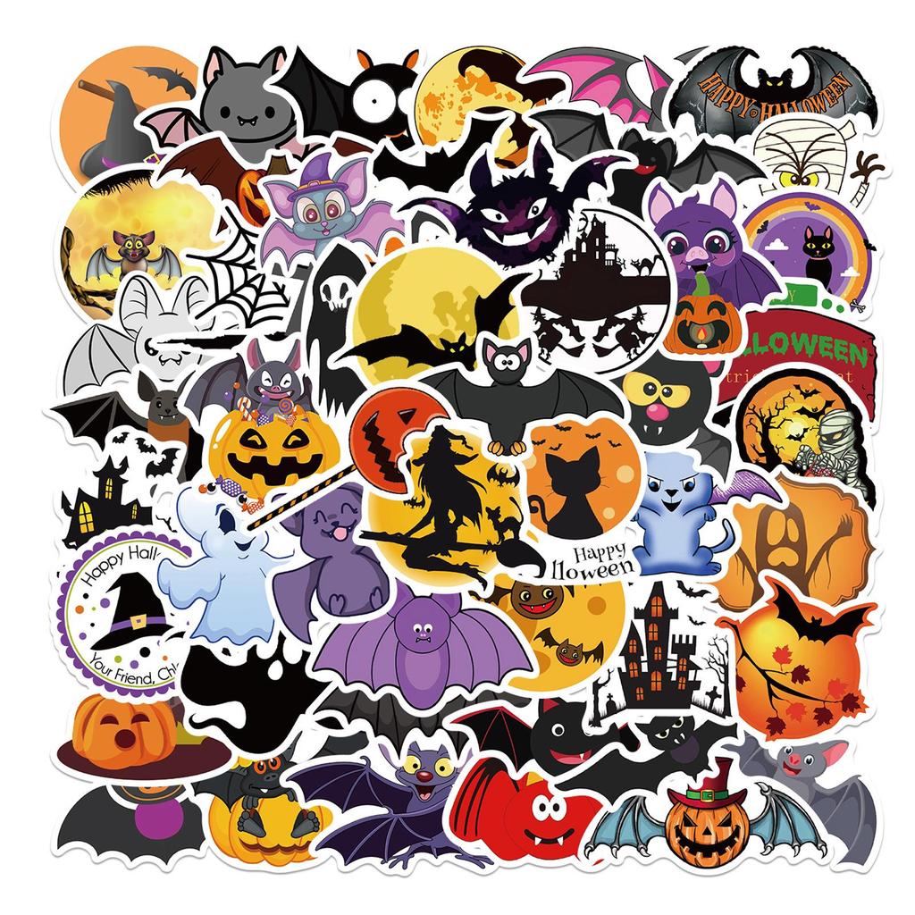 13-Piece Halloween Waterproof DIY Graffiti Stickers for Luggage and Computers