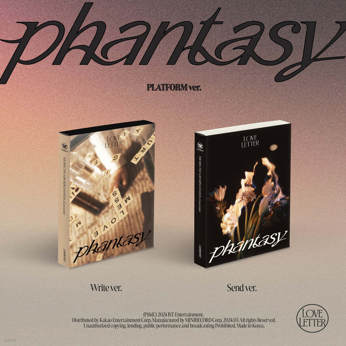 

THE BOYZ - 2nd Album [PHANTASY] Pt.3 Love Letter [Platform ver.] [Randomly Sent Out of 2 Versions]