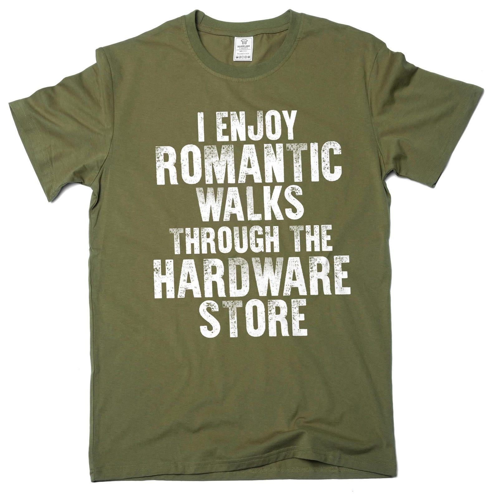 Men s Funny garage hardware store T-shirt I enjoy romantic walks papa dad tshirt L