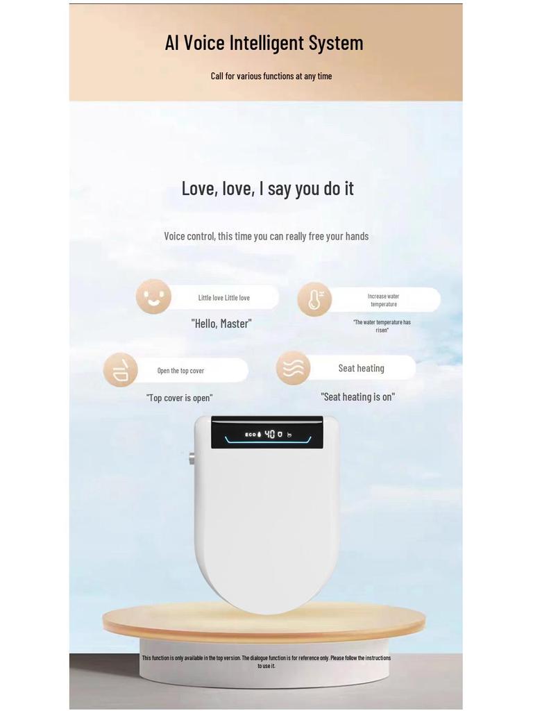 Smarter beheizbarer Toilettensitzbezug mit automatischer Hochklappfunktion und Schaumstoffabdeckung