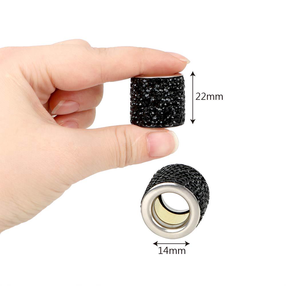 2Pcs Universal Fashion Car Headrest Collars Interior Decoration Rings Chrome Rhinestone Bling Rings Vehicle Seat Accessories