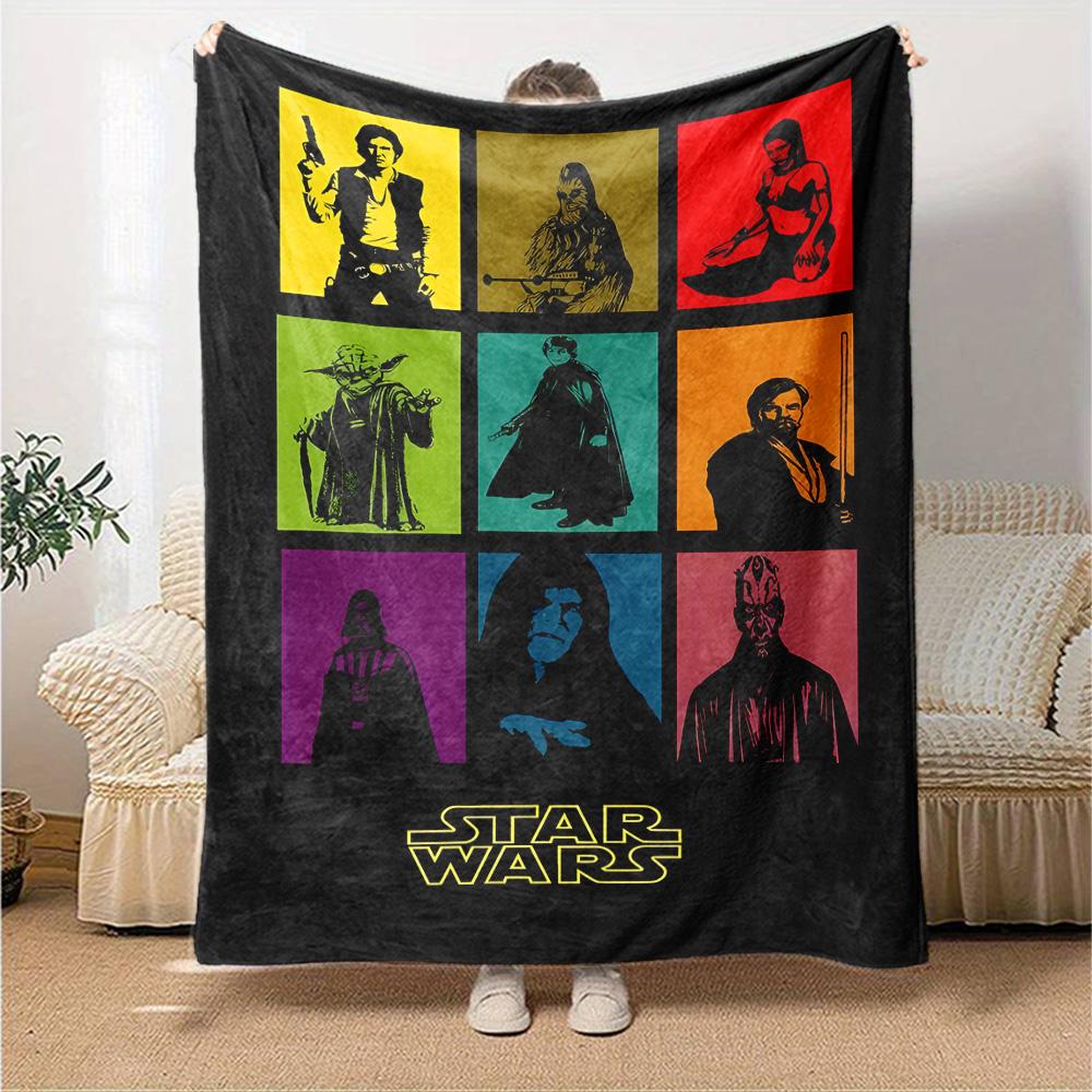 Star Wars Blanket Ultra-Soft Great for Seaside Sofa Chair Four Seasons Multipurpose Playful Design Ideal Gift for Friends Family Couples Picnic