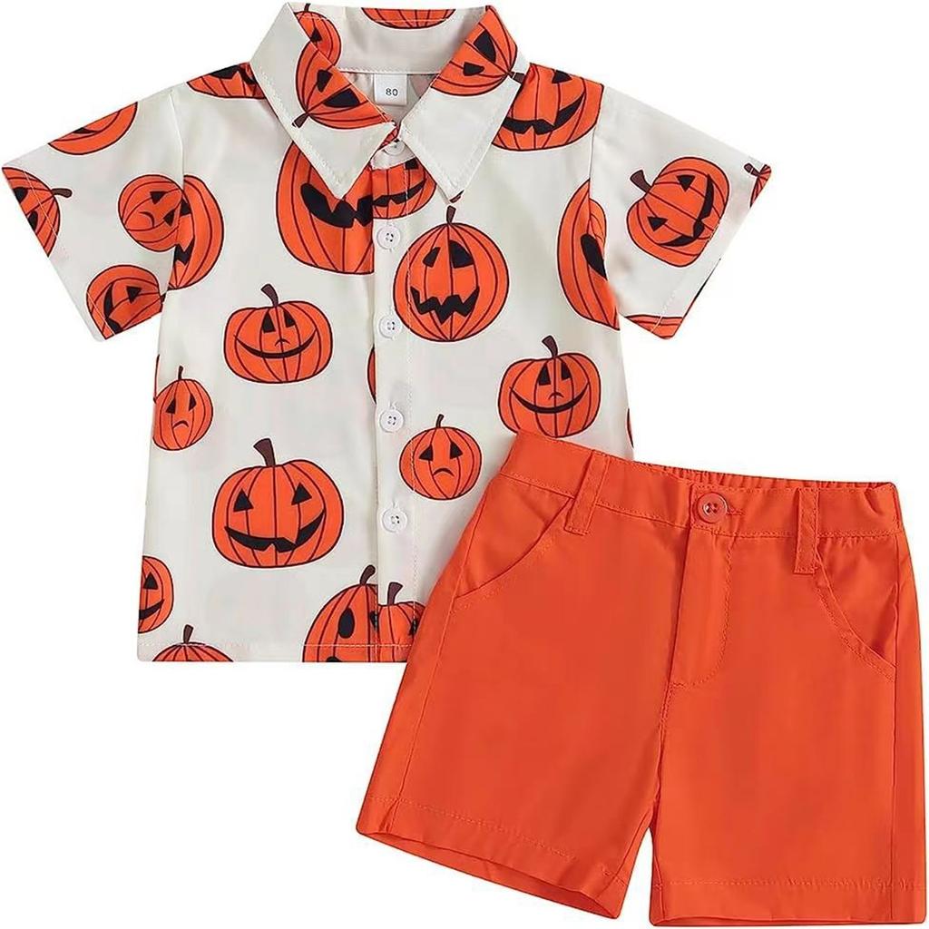 Children's Home Clothes Pajamas Set Short-sleeved Top Shorts Two-piece Set Outer Wear Play Cardigan Clothes