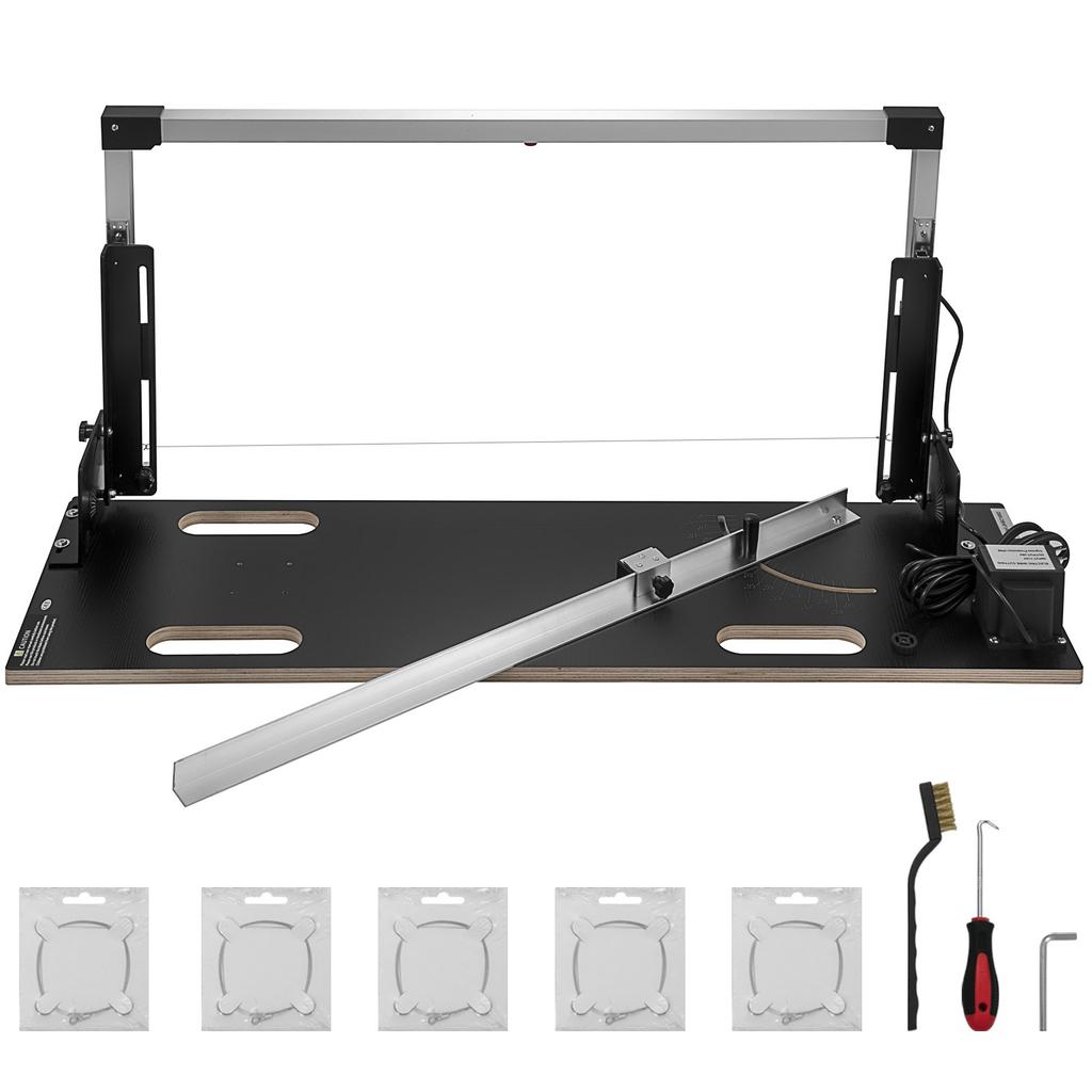 VEVOR Desktop Styrofoam Cutting Machine 42 Cm Max. Cut Thickness Foam Cutter 112 Cm Max. Cut Length Hot Wire Foam Cutter 0-90 Degrees Styrofoam