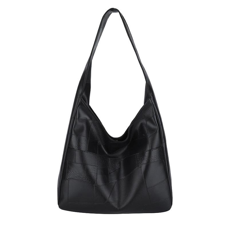 Stylish Large Capacity Korean Style Womens Shoulder Tote Bag In Black Brown Silver And Cream