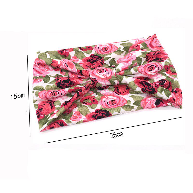 Bohemian Wide Stretch Headband Γυναικεία τουρμπάνι λουλούδι Floral ελαστική ζώνη μαλλιών Αξεσουάρ μαλλιών