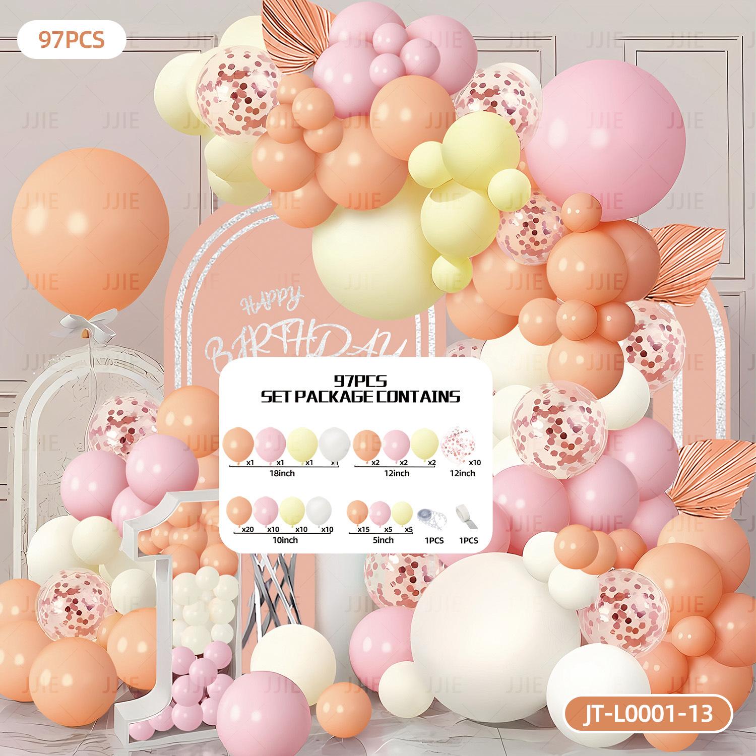

Birthday Balloon Arrangement Ornaments Party Package Set Premium Scene Supplies Anniversary Arch Balloon Chain Jt-l0001-13balloonchainset[dispensingglueandribbon
