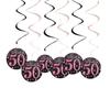 6 pezzi in PVC a spirale buon compleanno ricciolo 18 21 30 40 50 60 70 anni ornamenti appesi decorazioni per feste di compleanno