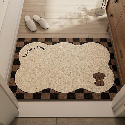 Light Luxury Home Floor Mat Door Entry Floor Mat Can Be Cut Silk Ring Floor Mat, Dirt-Resistant And Easy To Take Care Of Floor Mat Non-Slip Mat