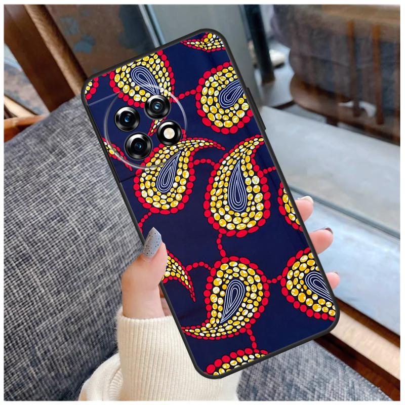 African Style Fabric Print Case For OnePlus 15 12R 13R 13T 10T 8T 13 12 11 10 Pro Nord 5 CE 2 3 4 Lite N20 N30 Coque