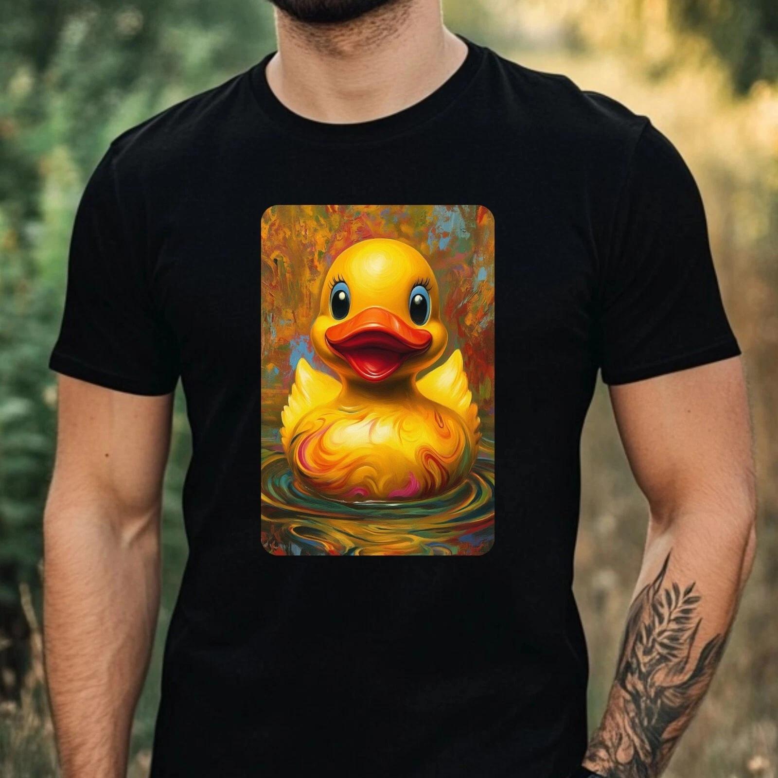 T-Shirt Herren Gummiente Portrait Motiv Baumwolle Größe XS bis 5XL XS