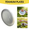 Titanium Camping Plate Lightweight Camping Plate For Barbecue Home Dinnerware Round Frosted Picnic Gear Reusable Tableware
